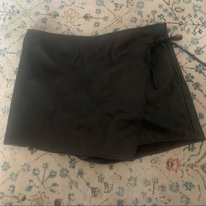 Abercrombie & Fitch Vegan Leather Wrap Skort
